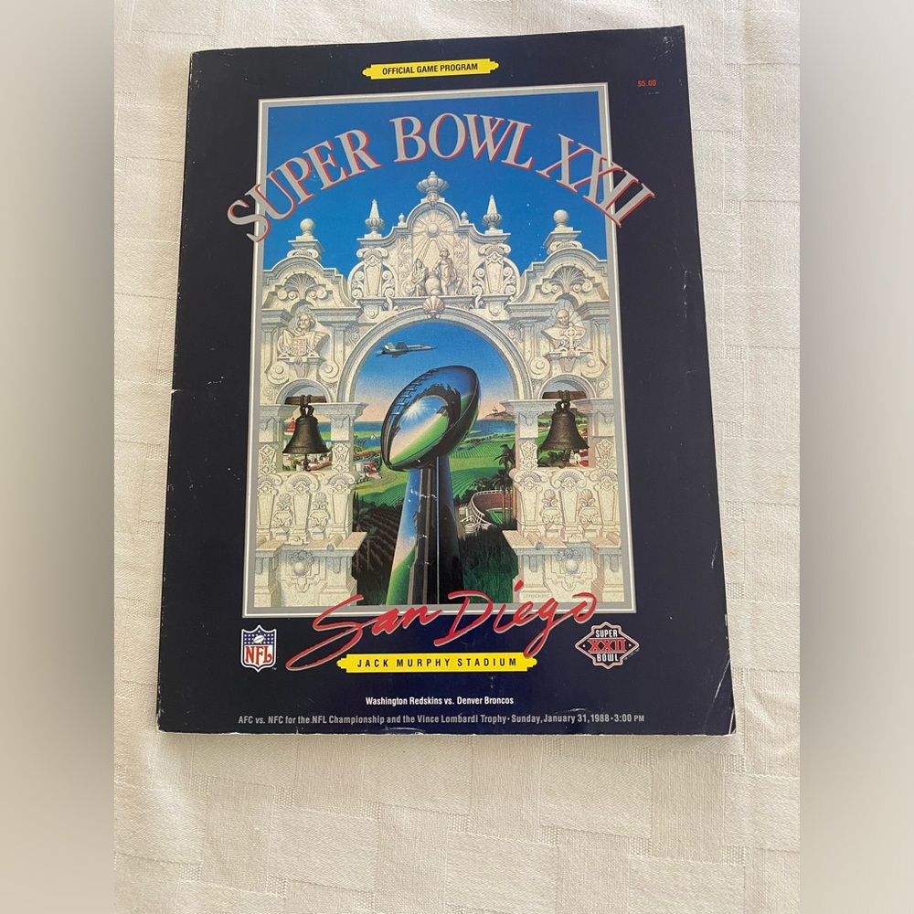 Super Bowl XXII Program, Redskins vs Denver Broncos